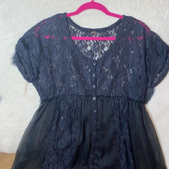 black Free People whimsigoth tunic dress or mini-dress - Picture 5 of 6